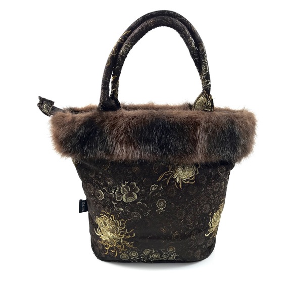 Vintage Handbags - VTG 90’s MURVAL metallic woven bucket bag